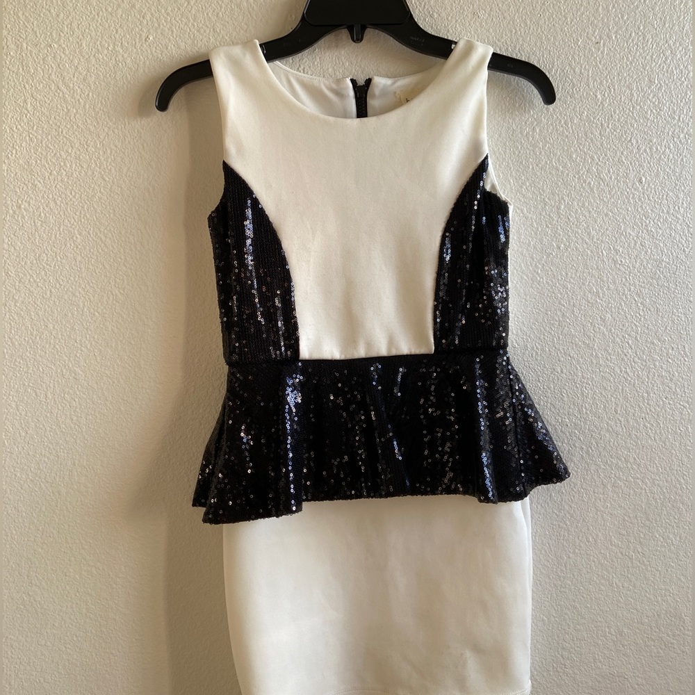 Elegant Kids Formal Black and White Dress